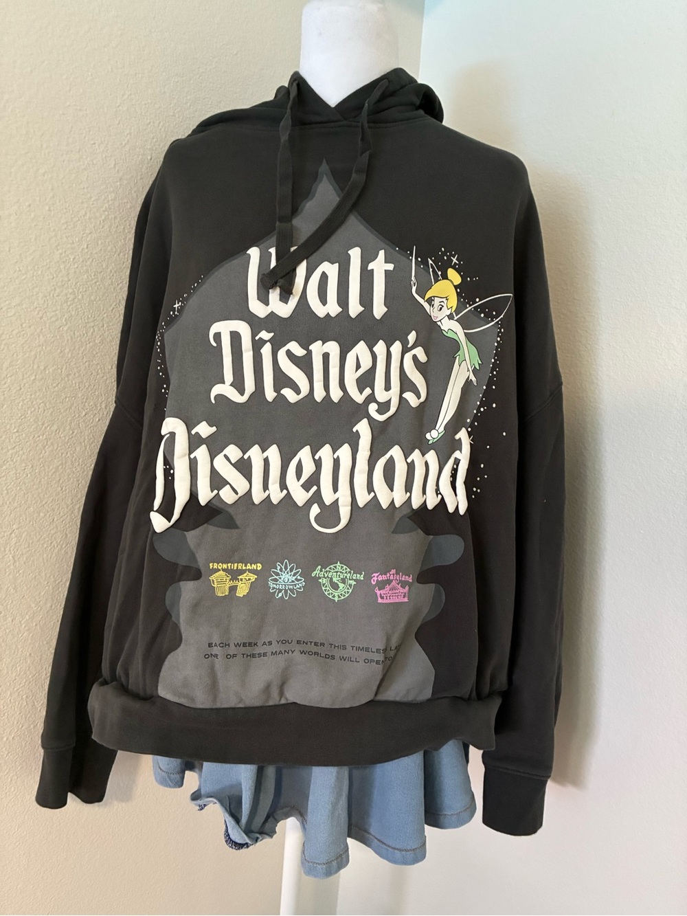 Disney Black Tinker Bell Walt Disney's Disneyland Hoodie 🖤